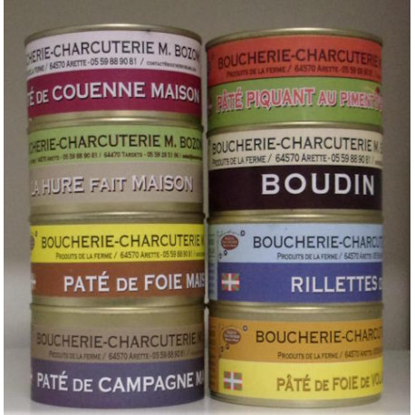 Lot de 8 conserves variées