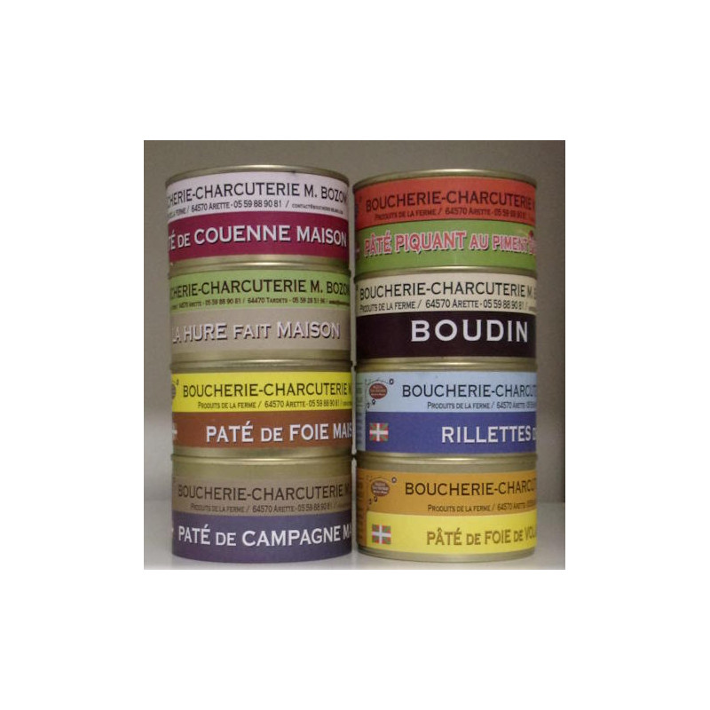Lot de 8 conserves variées